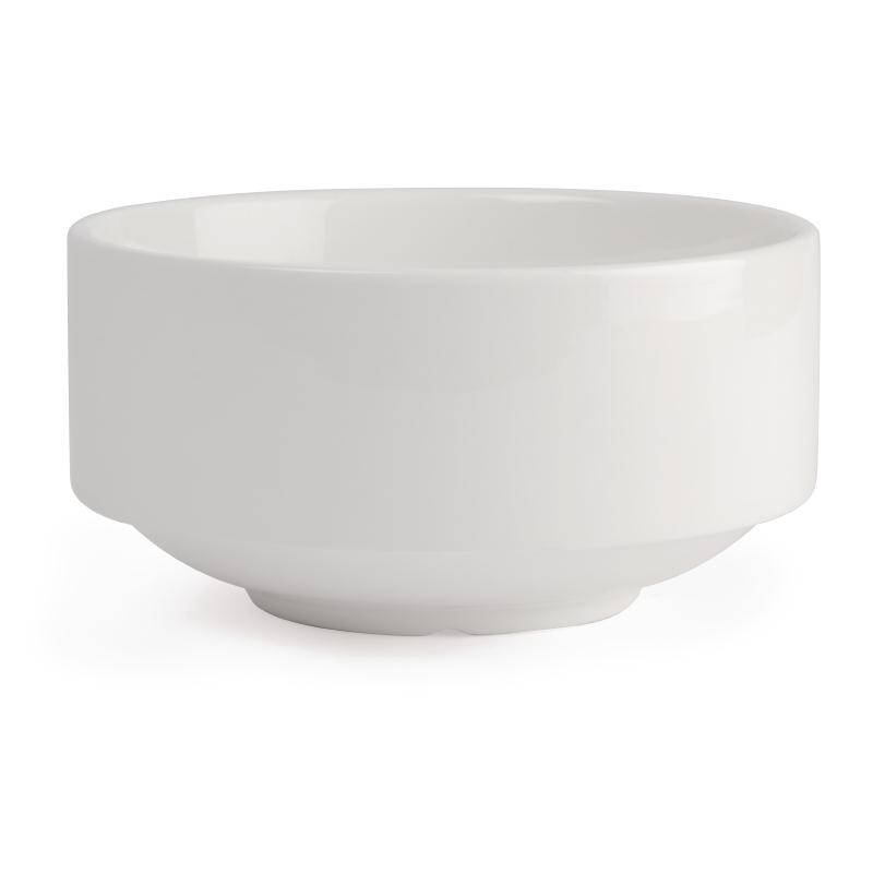 Stapelbare Suppentasse 398ml | Lumina Porzellan Weiß | 6 Stück