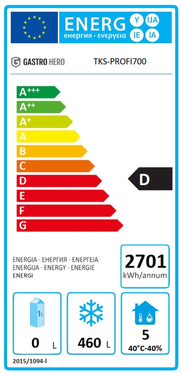 Vrieskast Profi 700 GN 2/1 Superior