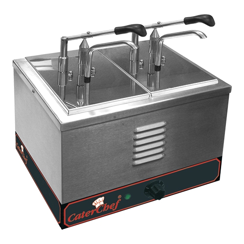 Saucenwärmer - 2 Doesierpumpen - 2kW - 365x360x(h)270mm