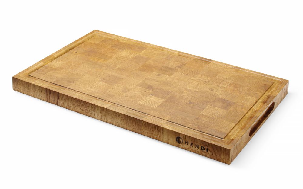 Planche de présentation en chêne - bois de bout 530x325x(H)35mm