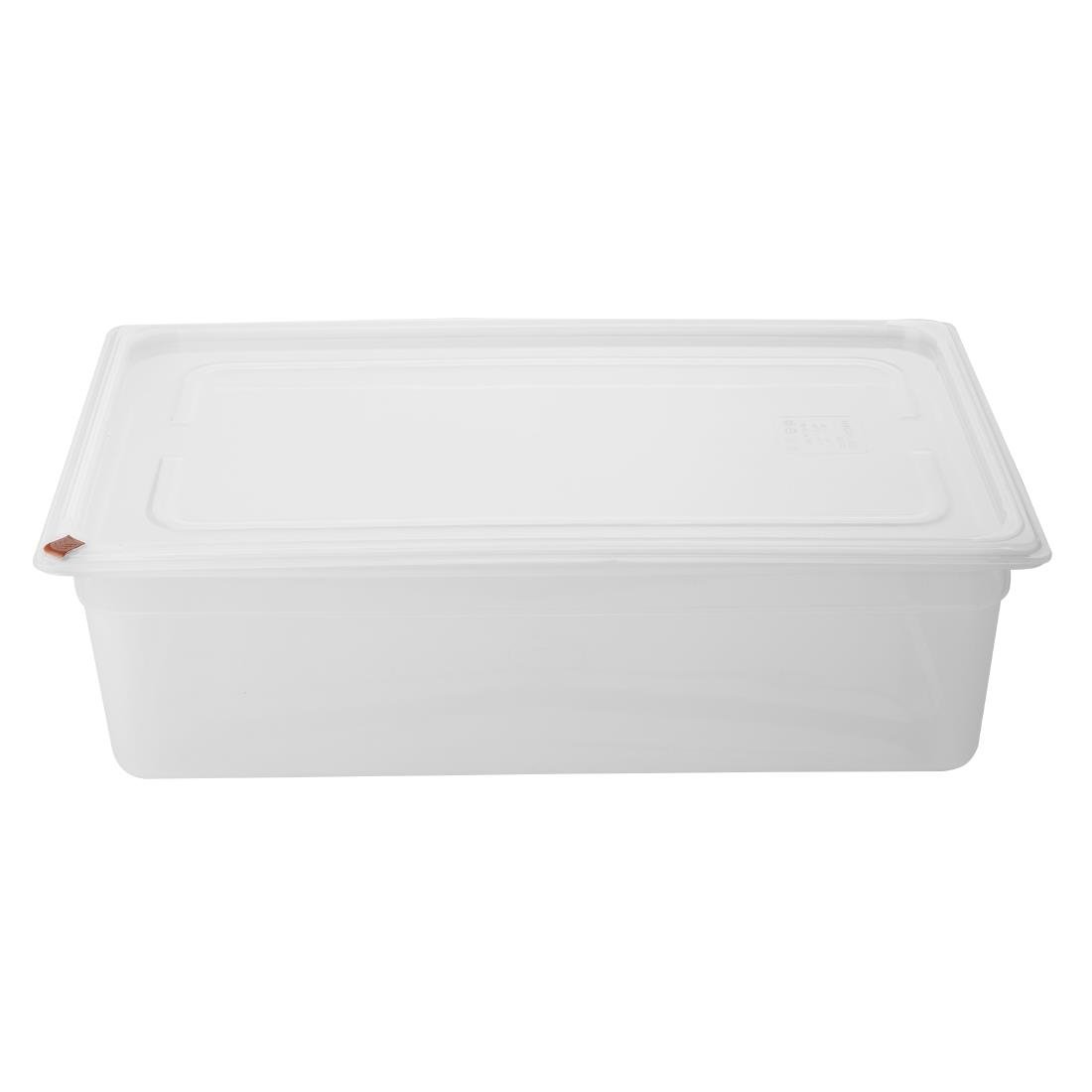 Bacs PP Hygiplas Click GN 1/1 avec couvercles et 7 clips de couleur 150mm 19,5L (lot de 2)