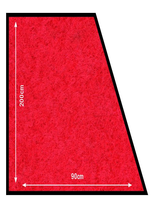 Antirutsch-Matte Rot | Witterungsbeständig | 200x90cm