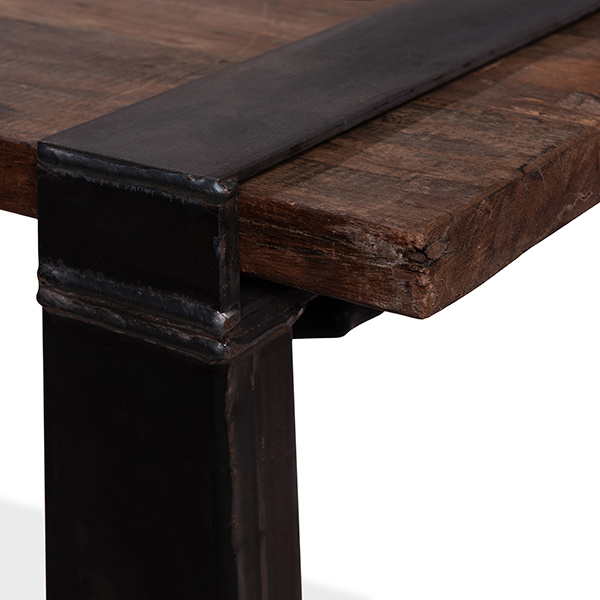 Old Dutch Table avec plateau en bois de grange, version haute, pieds en U, 220x80x110 cm (BxTxH), 30220HU