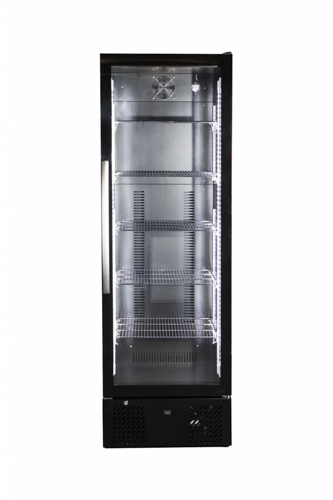 Réfrigérateur de Bar | Noir | Modèle Haut | Porte en Verre | 293 Litres | 600x515x(H)1820mm