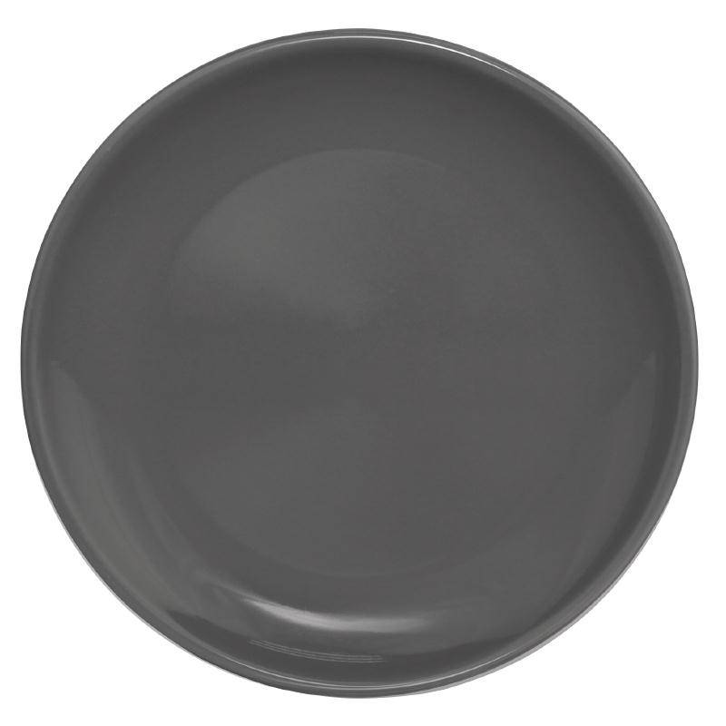 Assiette Plate | Porcelaine Grise | Ø200mm | 12 Pièces
