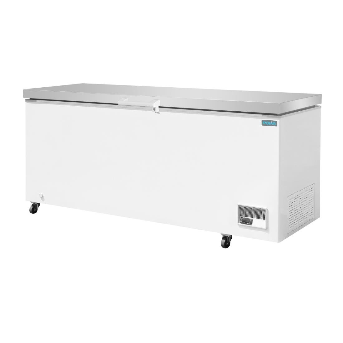Congélateur coffre avec couvercle inox Polar Série G 581L