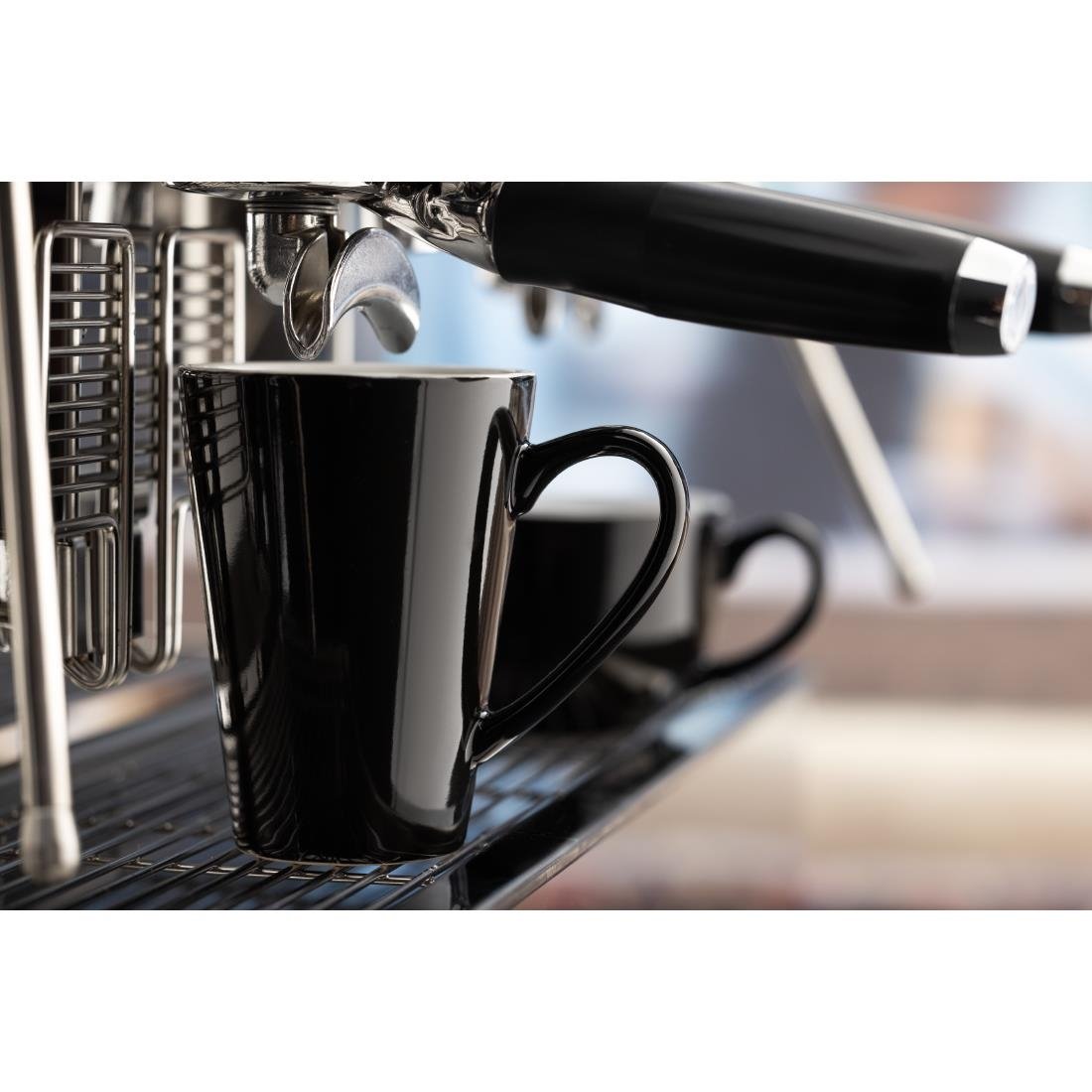 Olympia Cafe Latte Tasse Schwarz - 340ml (12 Stück)