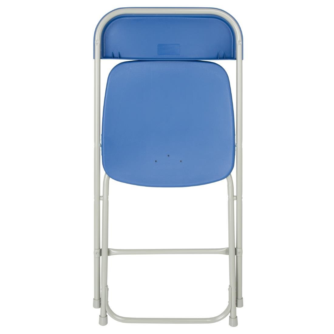 Chaises pliantes en polypropylène Bolero bleues (lot de 10)