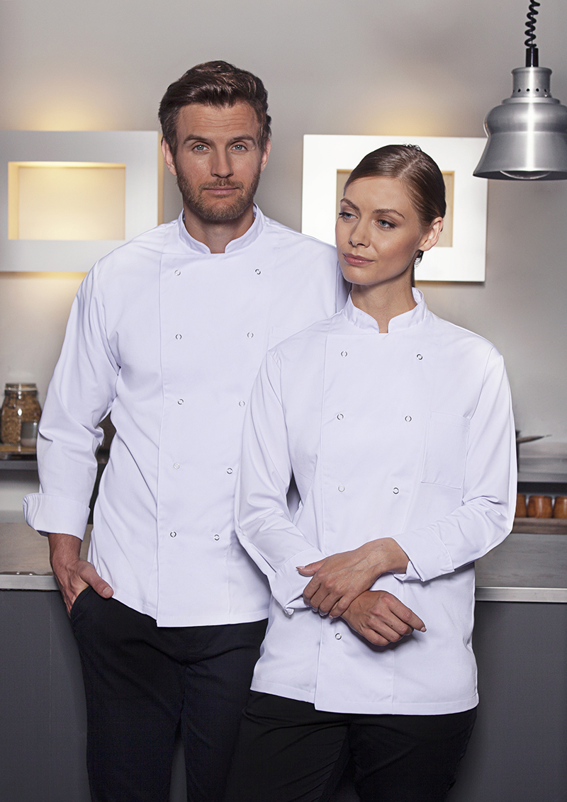 Veste de cuisine Basic - Blanc - 65% polyester / 35% coton - M