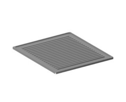 Rillenplatte - Edelstahl - 1 Brenner