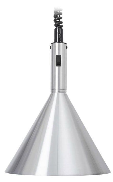 Lampe Chauffante Retro Aluminium | Ø280x360mm | Fabriqué en Europe | Cable 1800mm | Ampoule 250W Incl.