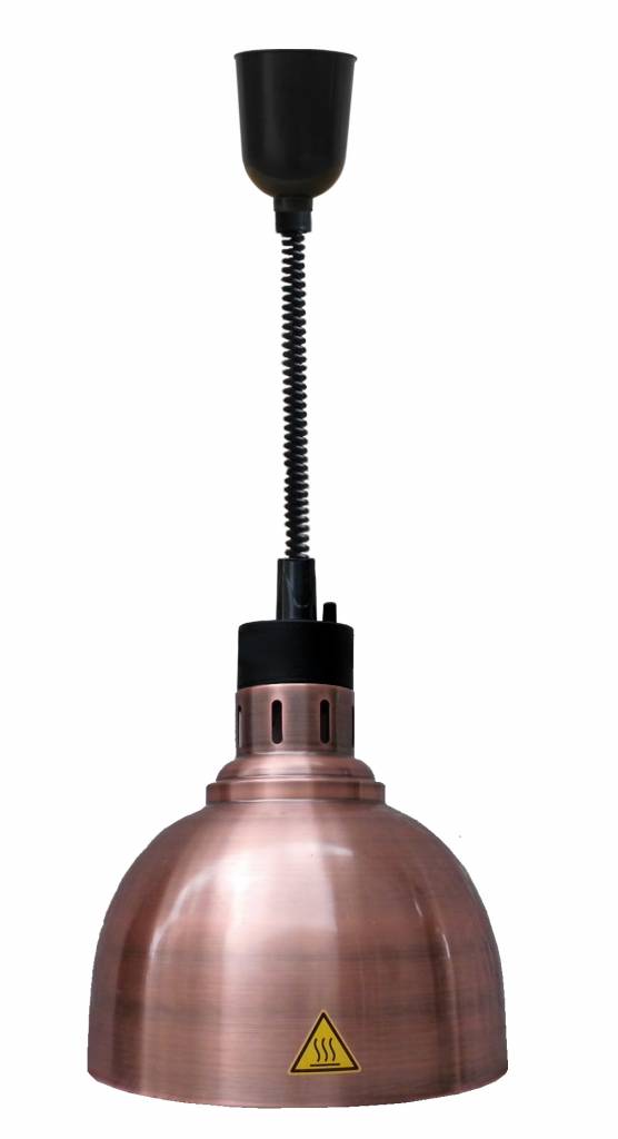 Warmhoudlamp Brons | Verstelbaar Snoer | Ø240x(H)600/1800mm