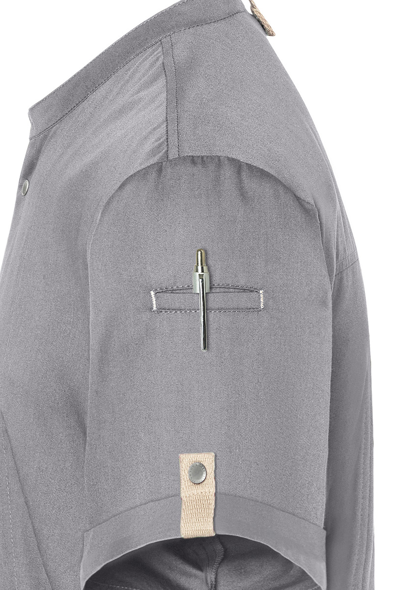 Veste de cuisine à manches courtes Green-Generation, en matériau durable - Gris Platine - 46