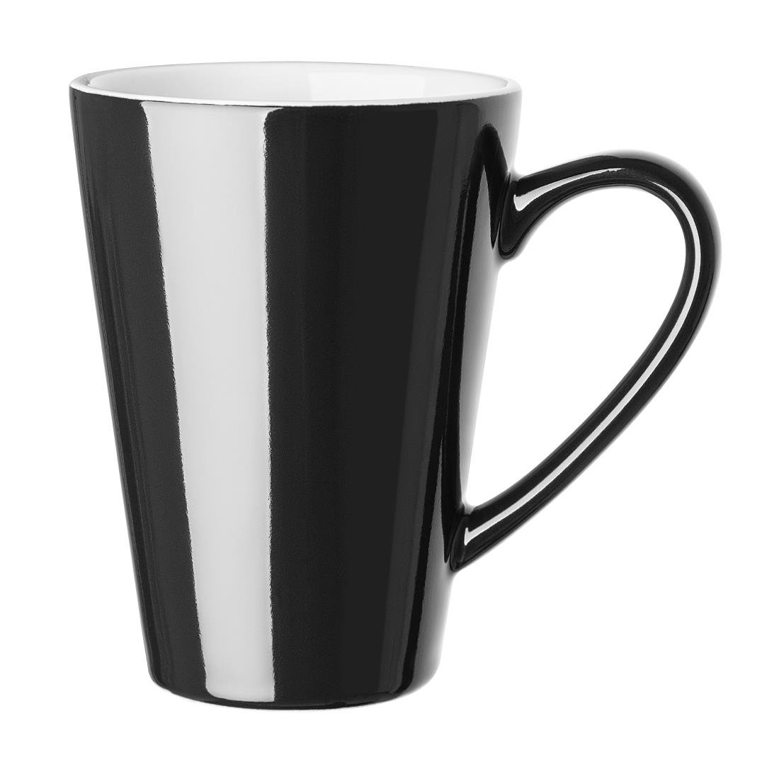 Olympia Cafe Latte Tasse Schwarz - 340ml (12 Stück)