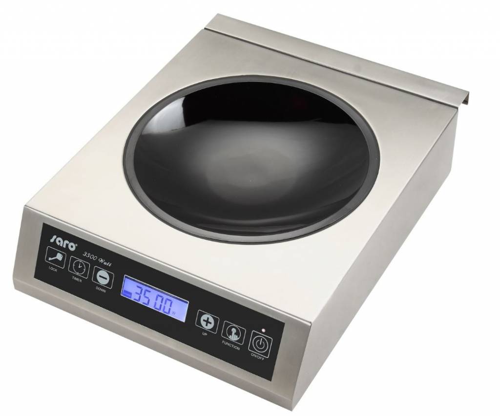 Inductie wok digitaal incl wokpan - 34x44,5x(h)11,5 - 3500W/230V