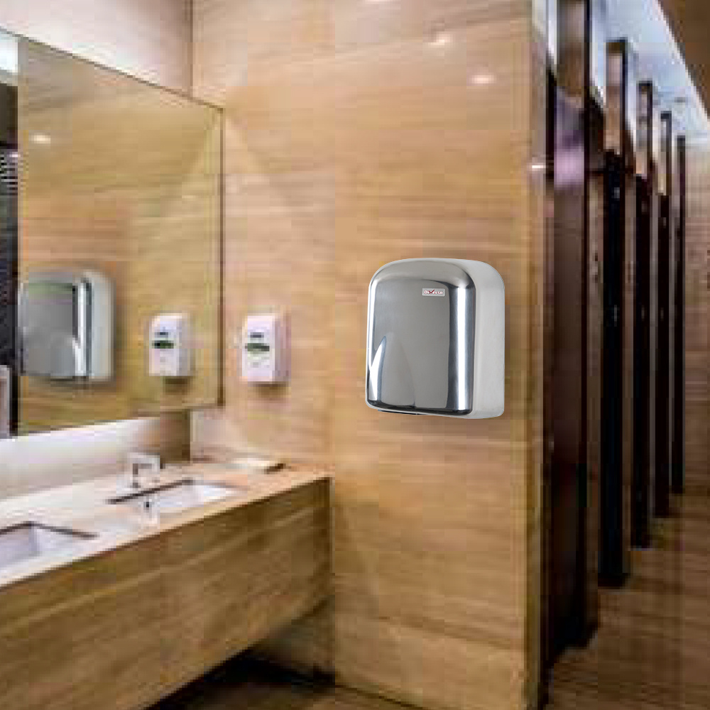 Elektronischer Händetrockner, Wandmontage, Edelstahl