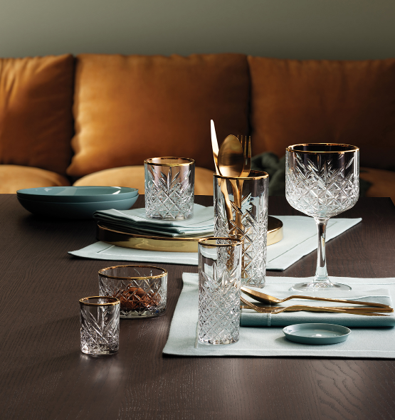 Timeless Borrelglas gouden rand 6.2 cl