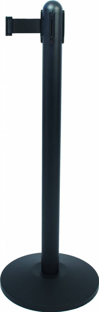 Absperrpfoste Schwarz 13kg | Gurt Schwarz 210 cm | HEAVY DUTY | XXL ANGEBOT