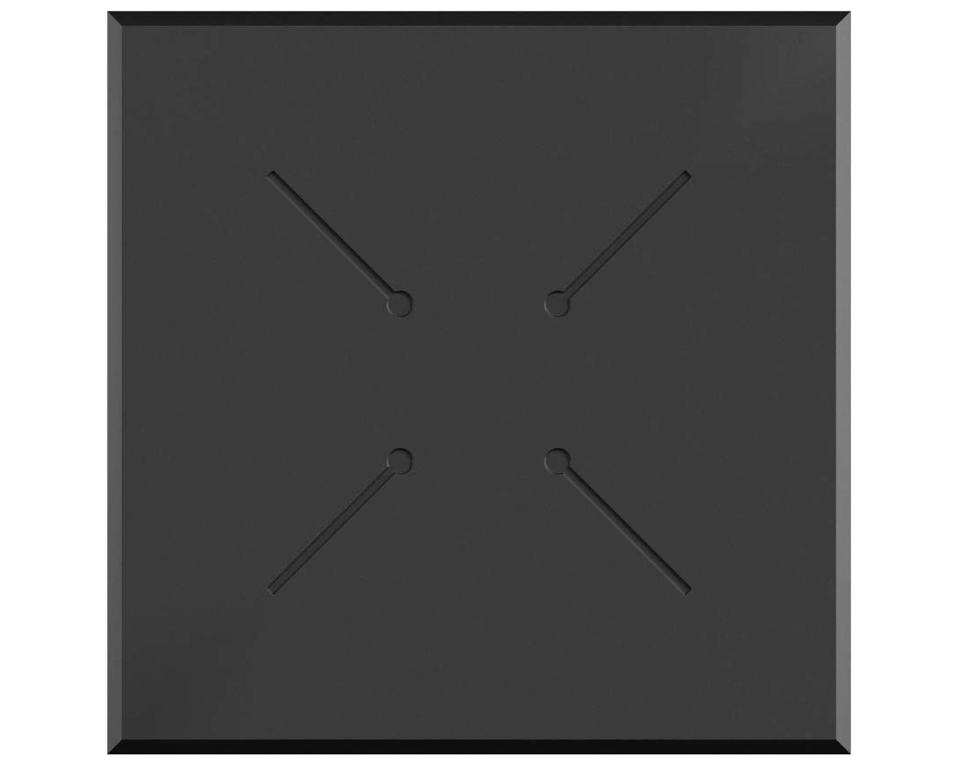 X Cross terrastafel zwart frame + Tropical Wood HPL tafelblad tafelblad 70x70cm
