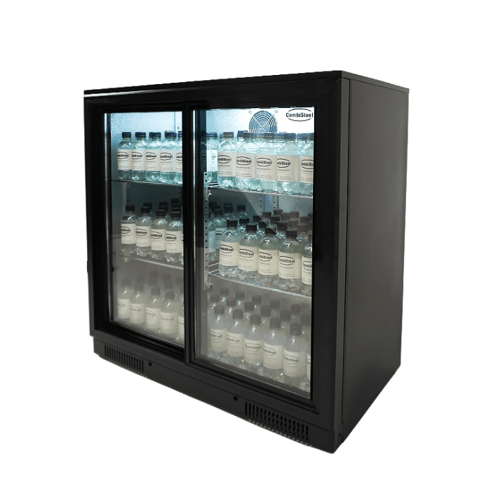 Barkoelkast - 2 Schuifdeuren - 198L - Zwart