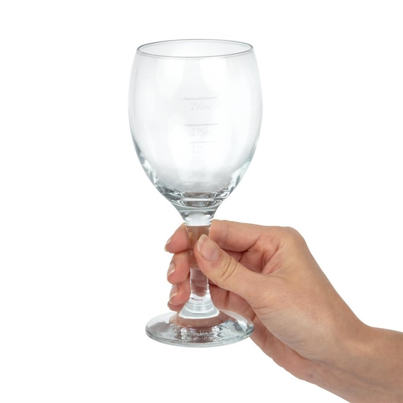  Imperial Weinglas 340ml - Mit Füllstreifen 125-175 und 250ml - 12 Stück