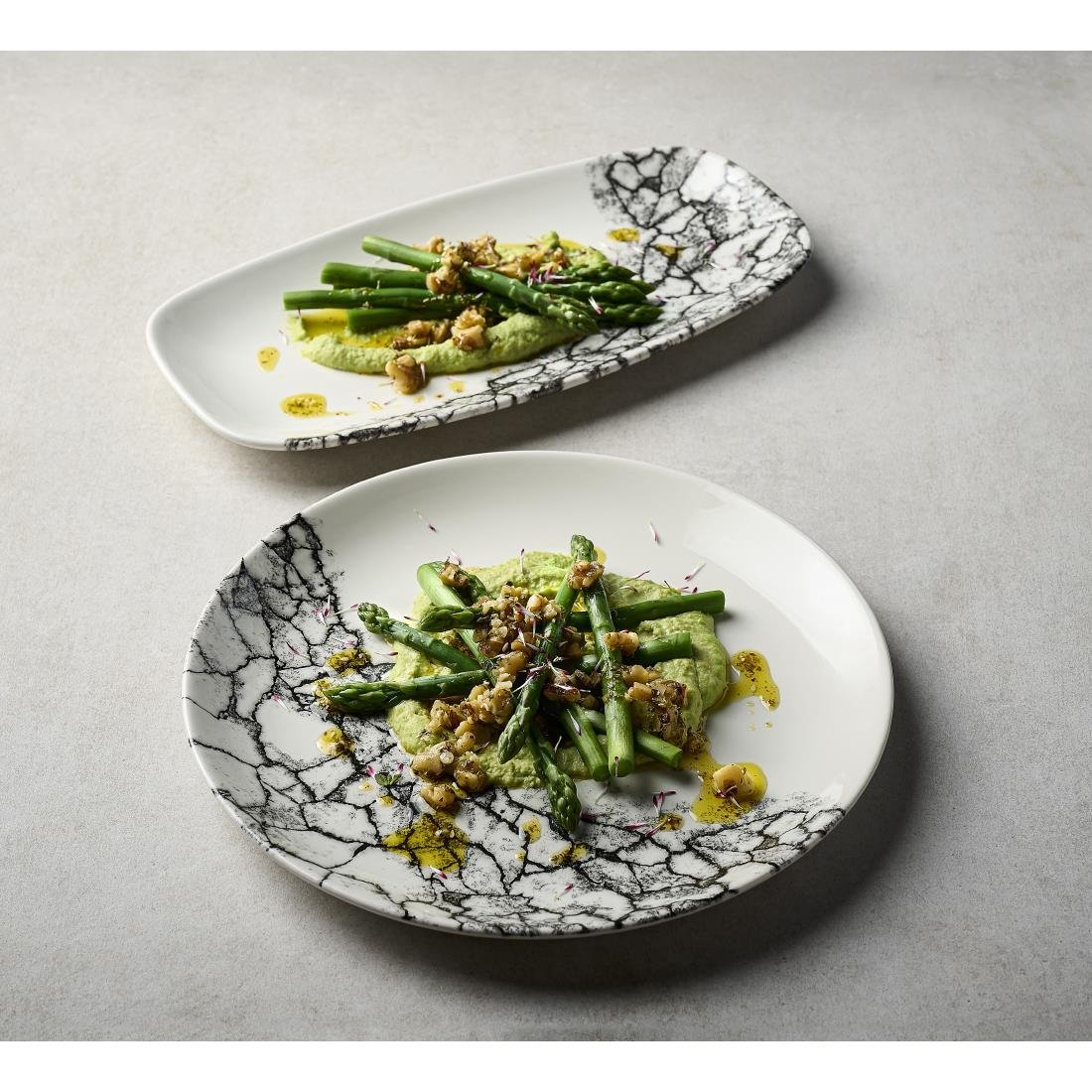 Churchill Kintsugi Accents Quartz Black Evolve Coupe-Teller, 286 mm, (12 Stück)