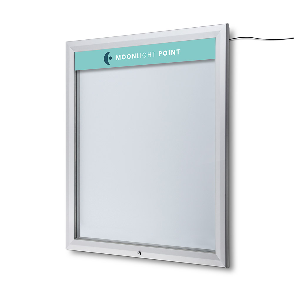 Vergrendelbaar Notitiebord Outdoor Verlicht Logo Met Gasveer 12x A4