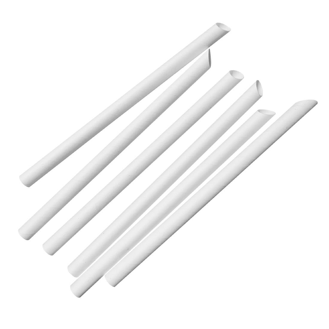 Fiesta Kompostierbarer Bubble Tea Strohhalm Weiß 12x210mm (150 Stück)