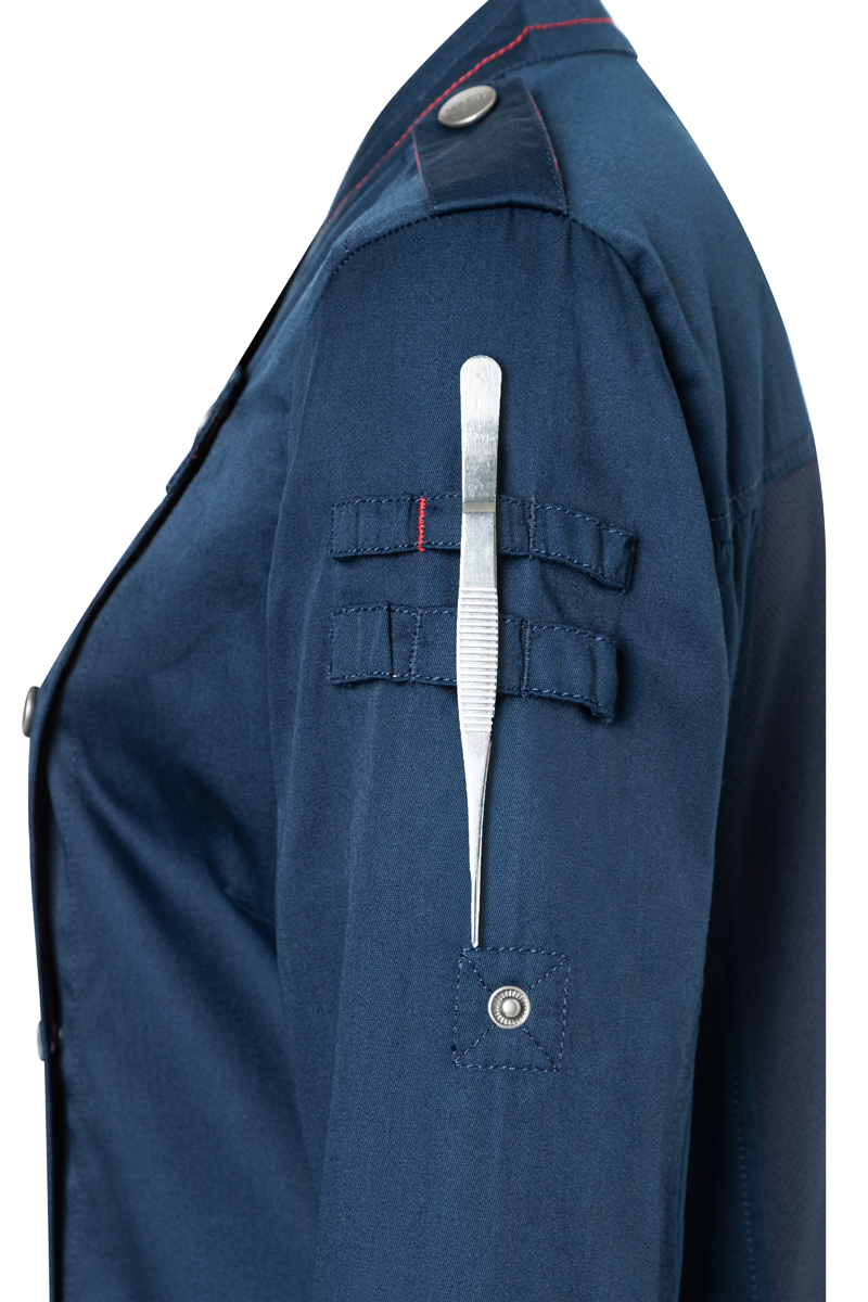 Veste de cuisine à manches longues pour femmes ROCK CHEF-Stage2, en matière durable - Bleu Acier - 34