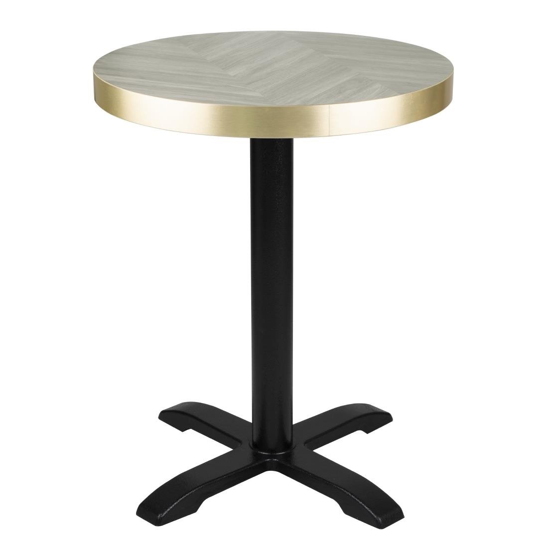 Plateau de table rond pré-percé Bolero Chevron 600mm