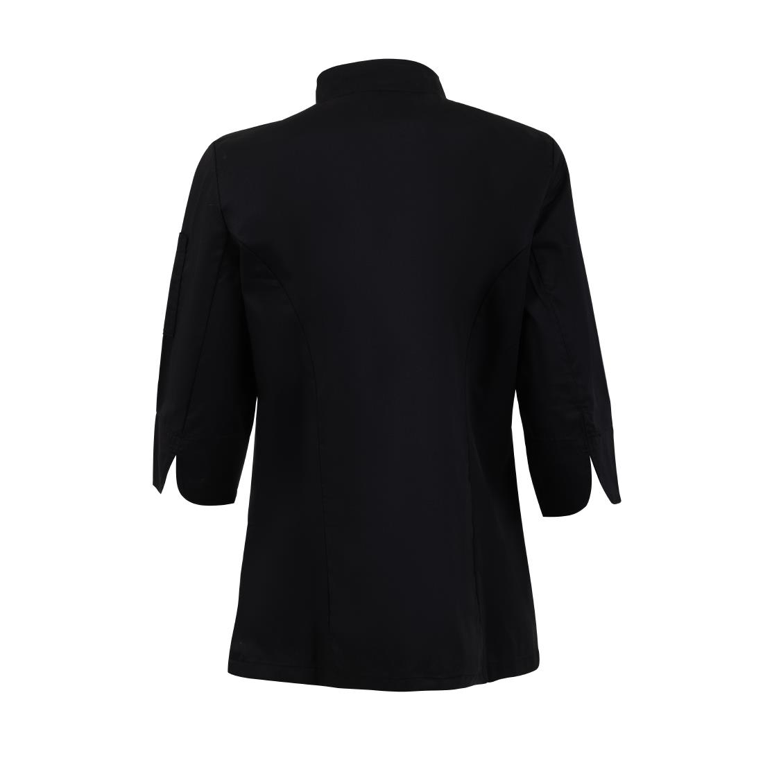 Whites Damen Kochjacke Schwarz Größe L