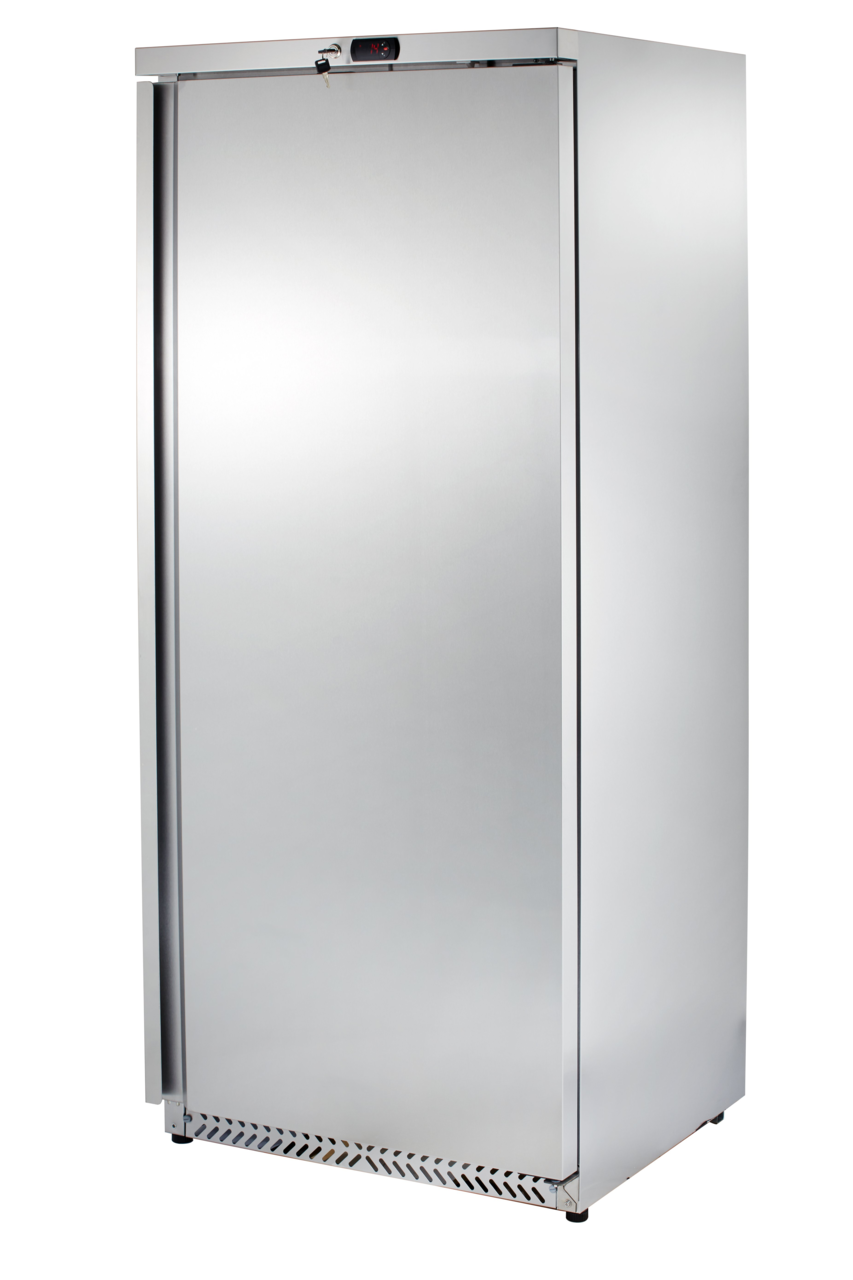 Armoire de congélation ECO 590 litres de volume de refroidissement, avec 1 porte, verrouillable, inox