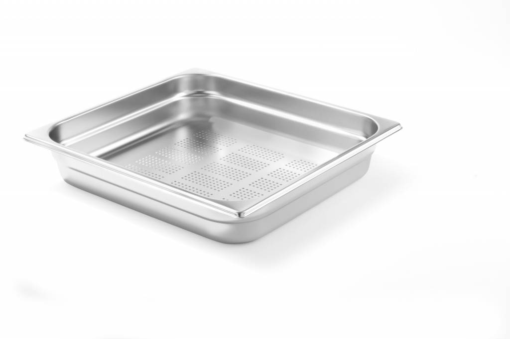 GN 2/3GN - Edelstahl - Perforiert - Höhe 65mm