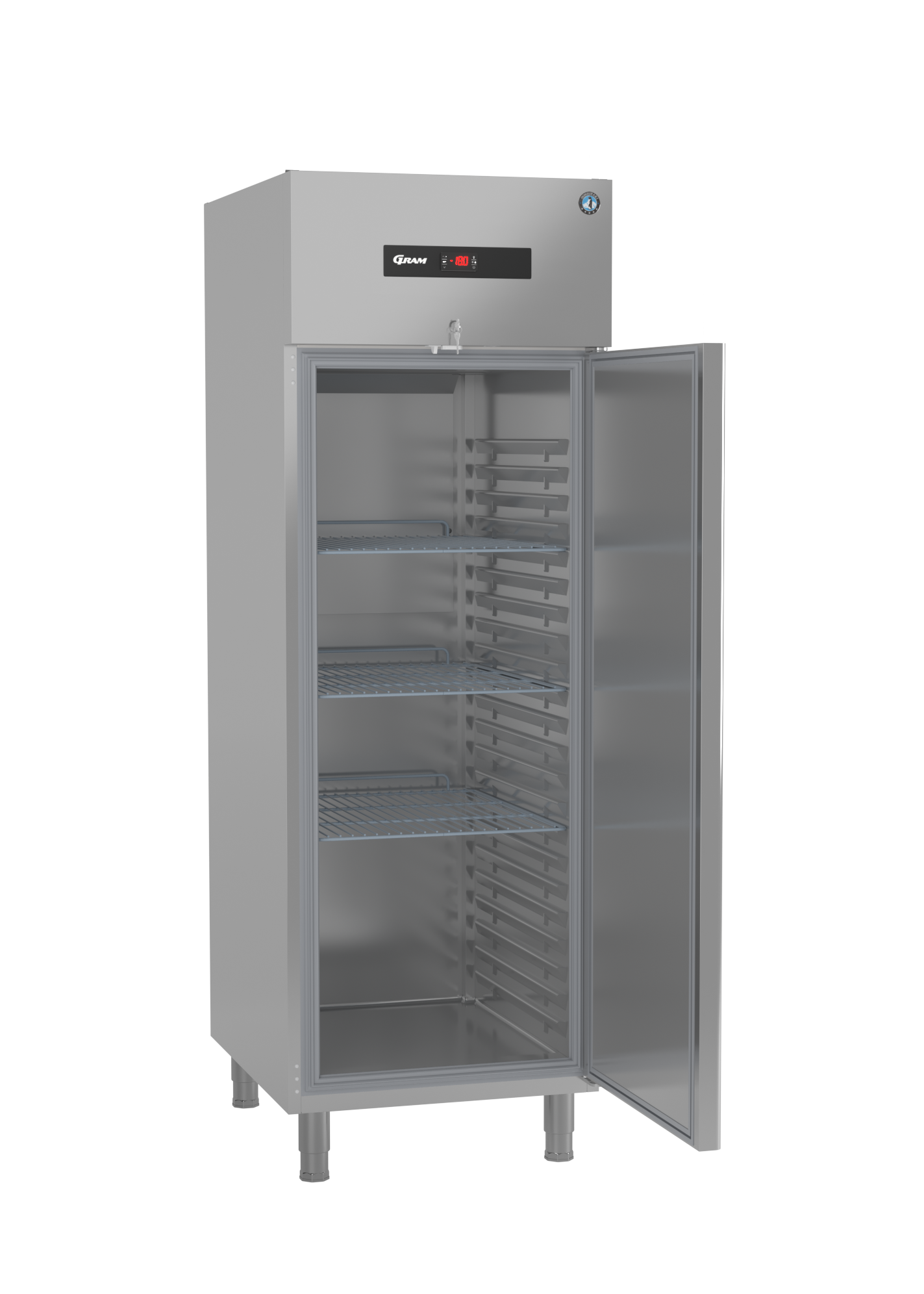 Edelstahl Tiefkühlschrank 2/1GN 600 Liter | AISI 430 | Gram ADVANCE F 70-4 L DR | 654x830x(H)2000mm