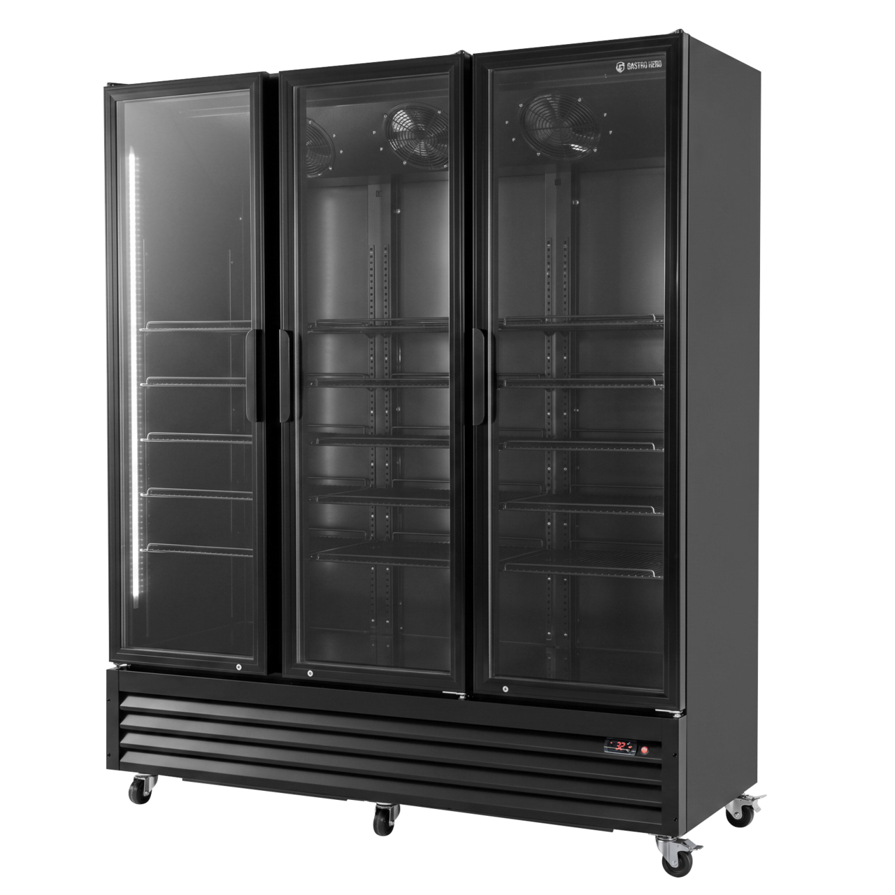 Drankenkoelkast ECO 1500 met klapdeuren | 1528 Liter | 0 tot +10 °C | Zwart | Afsluitbaar