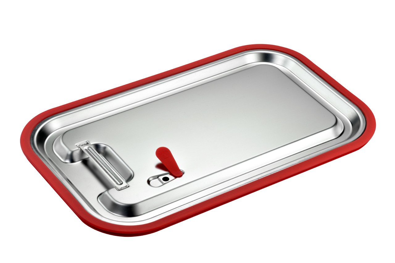 RVS deksel GN 1/1 met siliconen afdichting | 530 x 325 mm | Basic