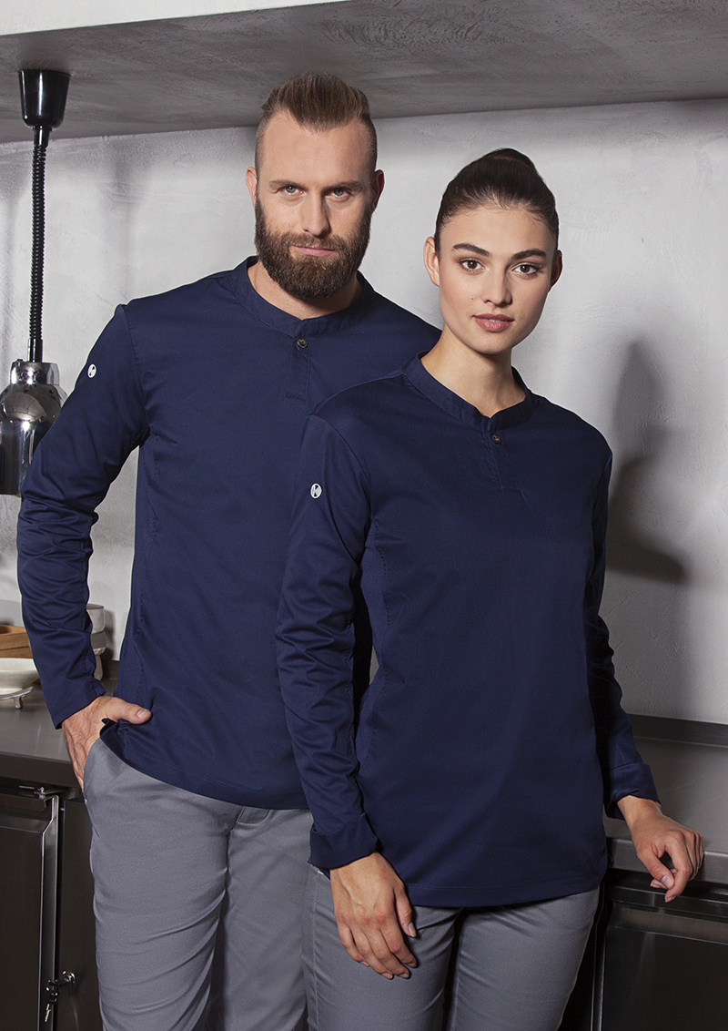 Langarm Arbeitsshirt Performance - Marine - XL