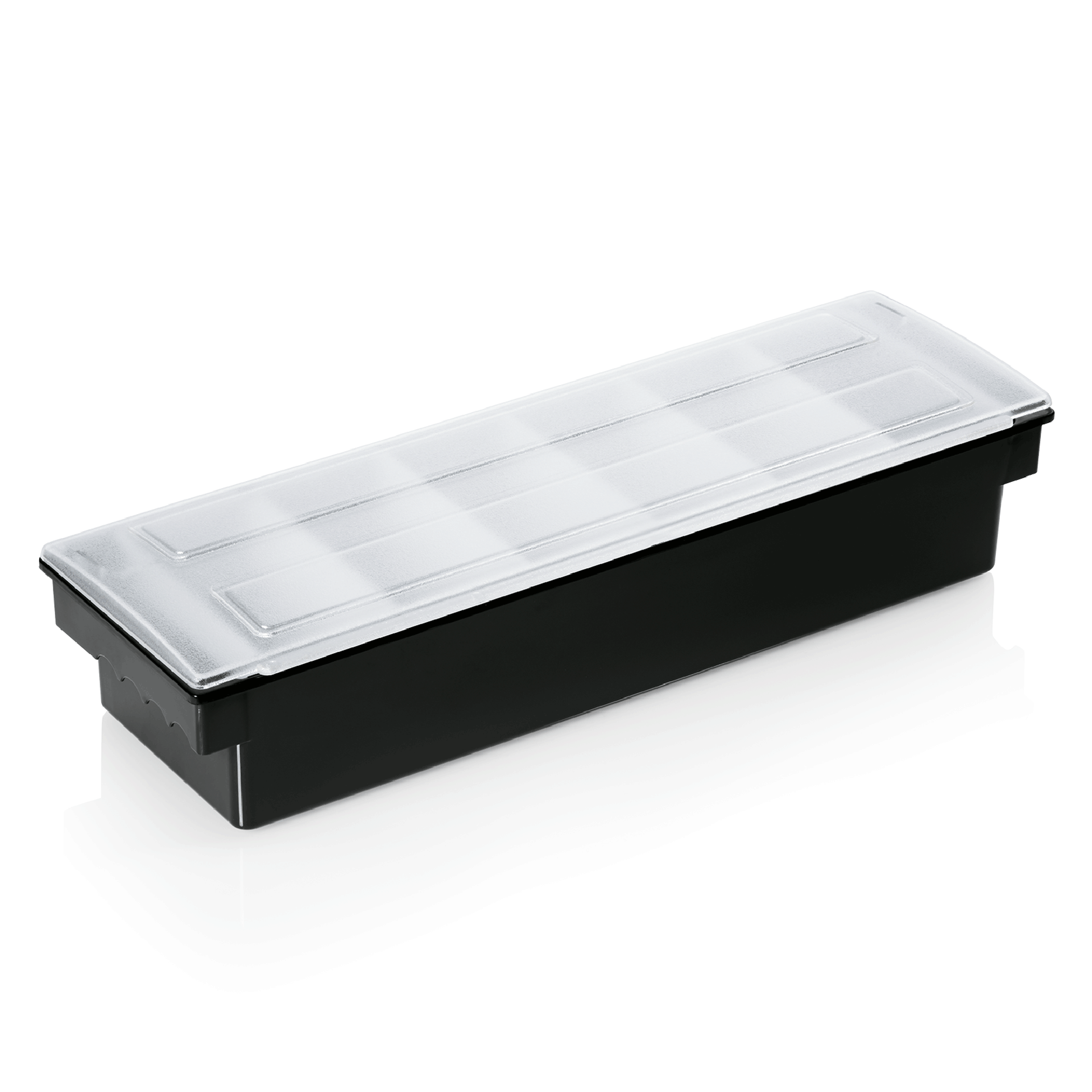 Conteneur d'ingrédients, avec 6 compartiments de 0,45 l chacun, dimensions 50 × 16 × 9 cm, plastique ABS, polycarbonate