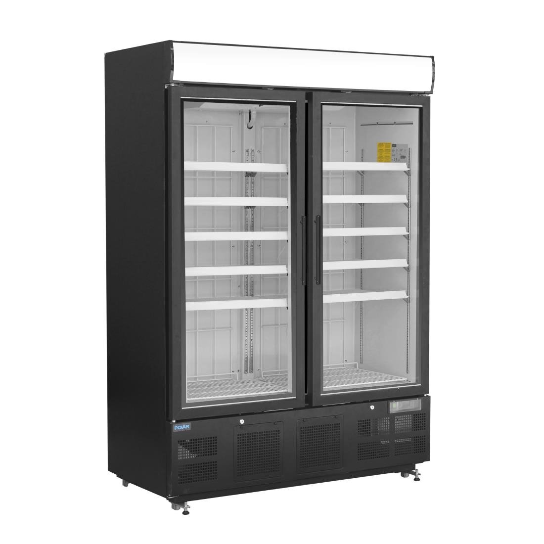 Polar G-Serie Gefrierschrank mit Sichtfenster 920Ltr Schwarz