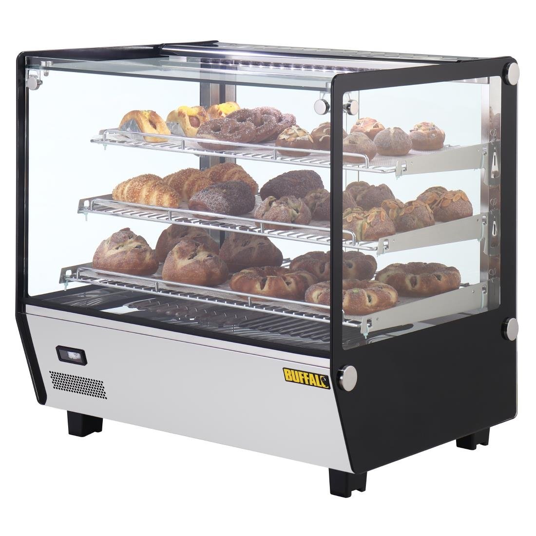 Vitrine chauffante de comptoir carrée Buffalo 120L