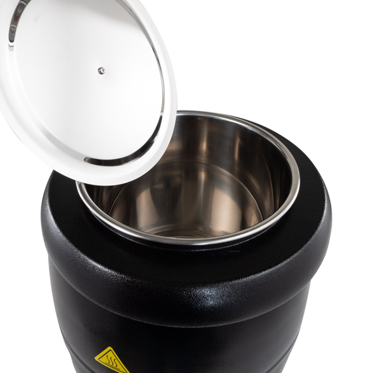 Soepketel ECO zwart, 10 liter, tot 95 °C, uitneembare RVS binnenpan
