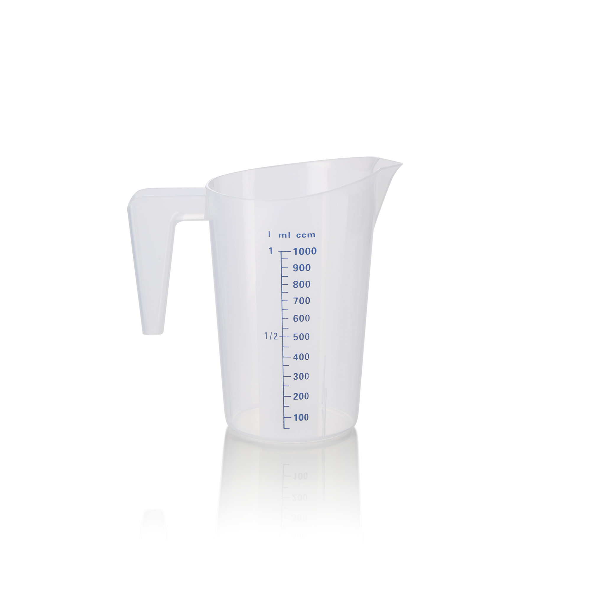 maatbeker, Ø 13 cm, 1 liter, met 50 ml schaalverdeling, polypropyleen