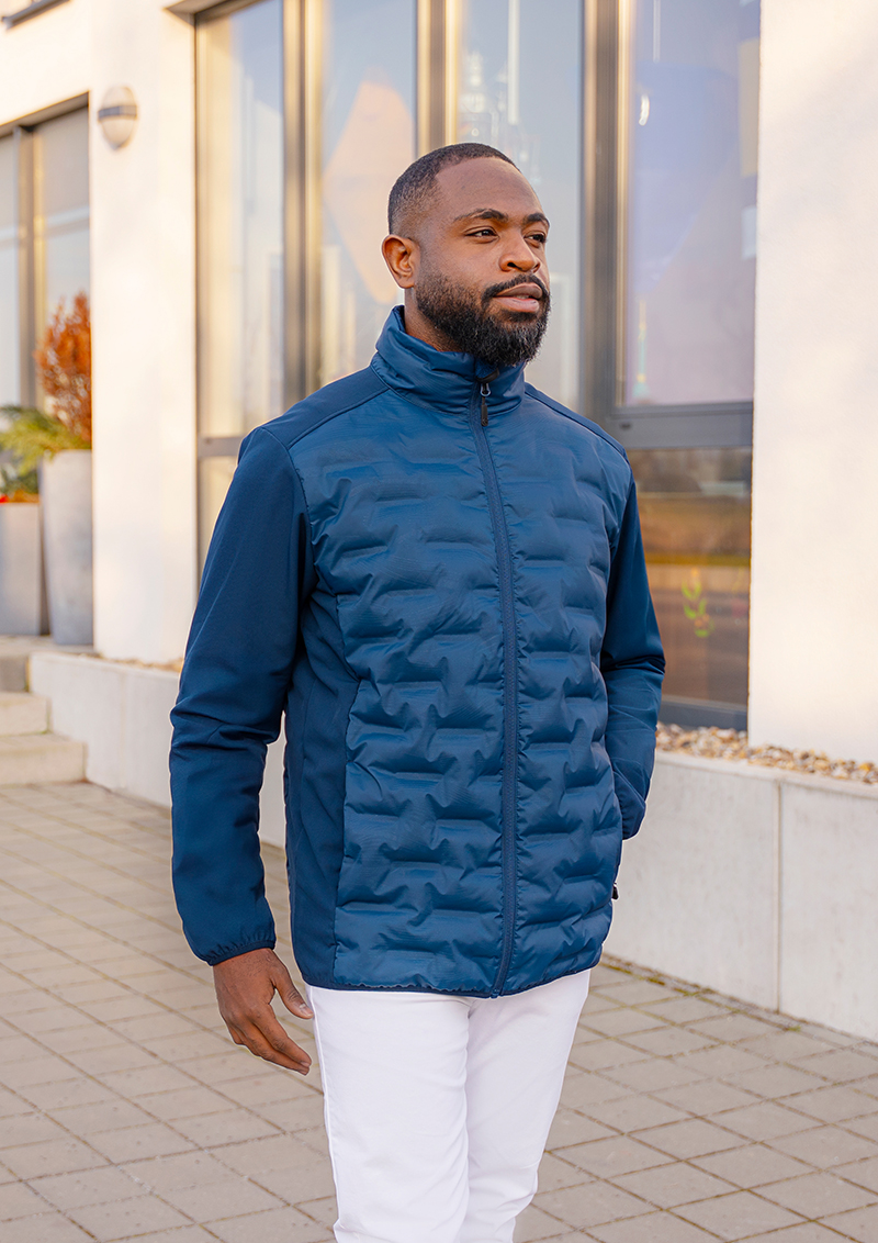 Hybride Herenjas Van Outdoor-Pro, Gemaakt Van Duurzaam Materiaal - Marineblauw - XL