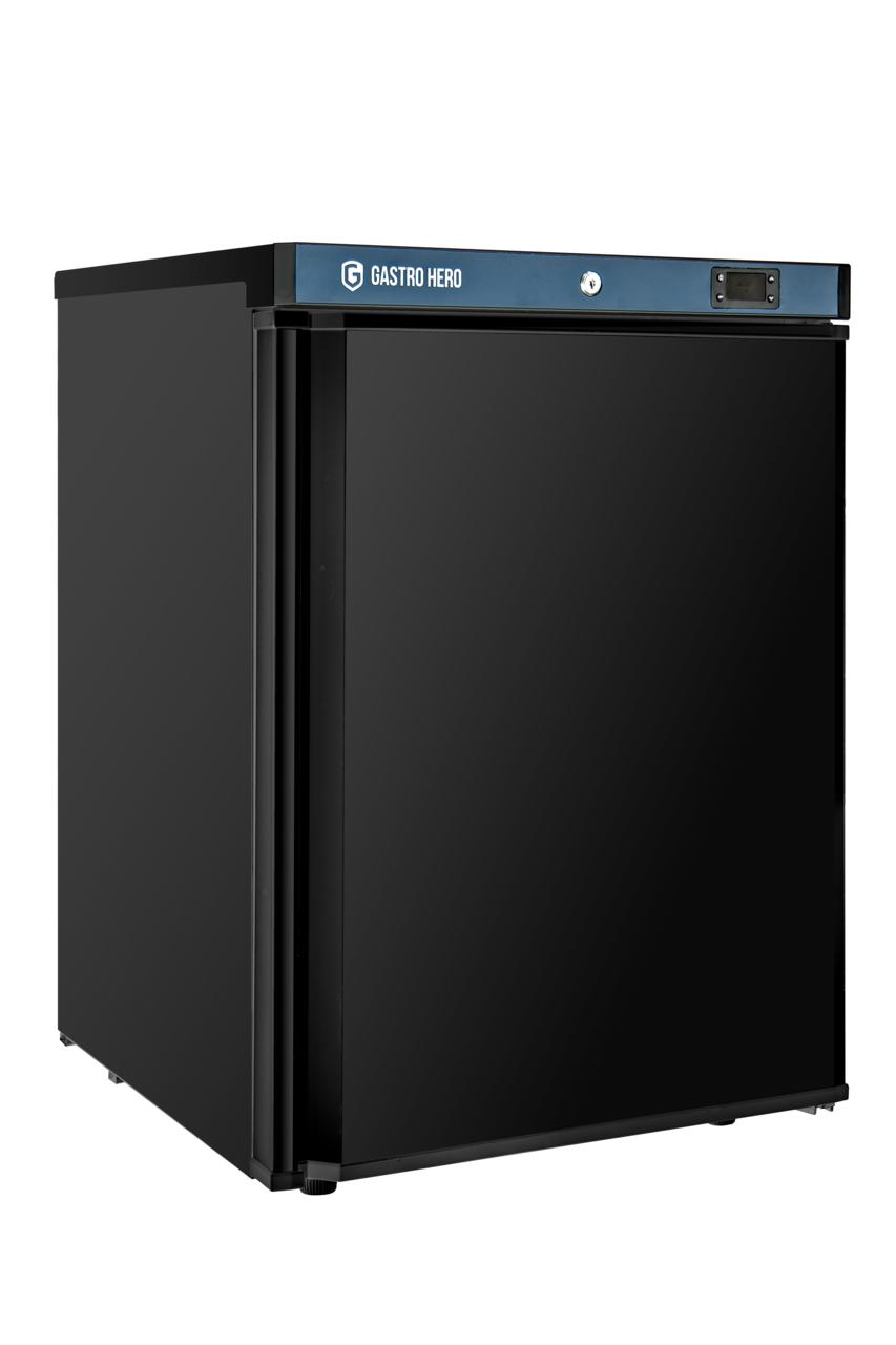 Lagertiefkühlschrank ECO 200, Innenraum aus Kunststoff, schwarz