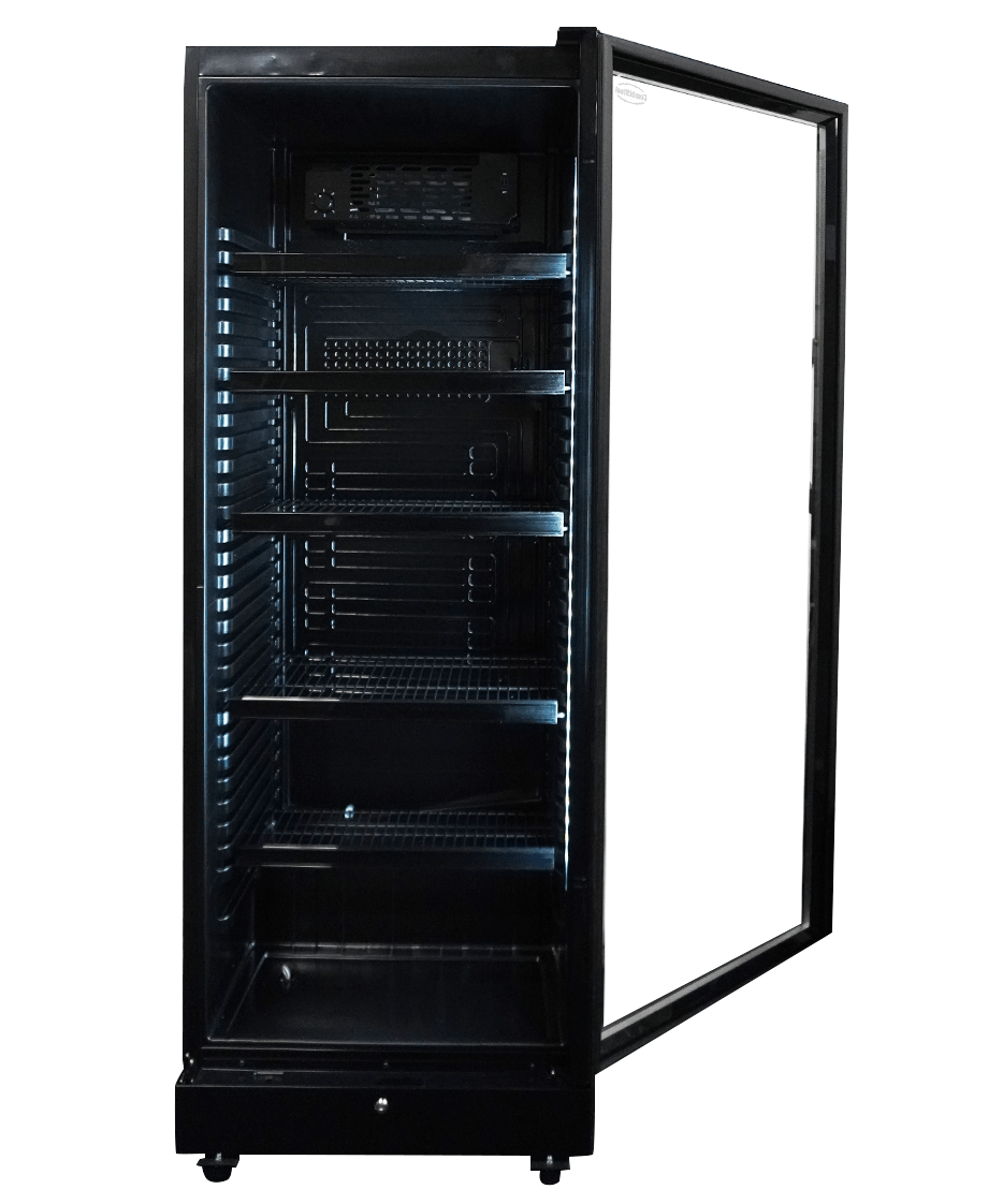 Drankenkoelkast 1 Glasdeur Zwart Sve-450 Bl
