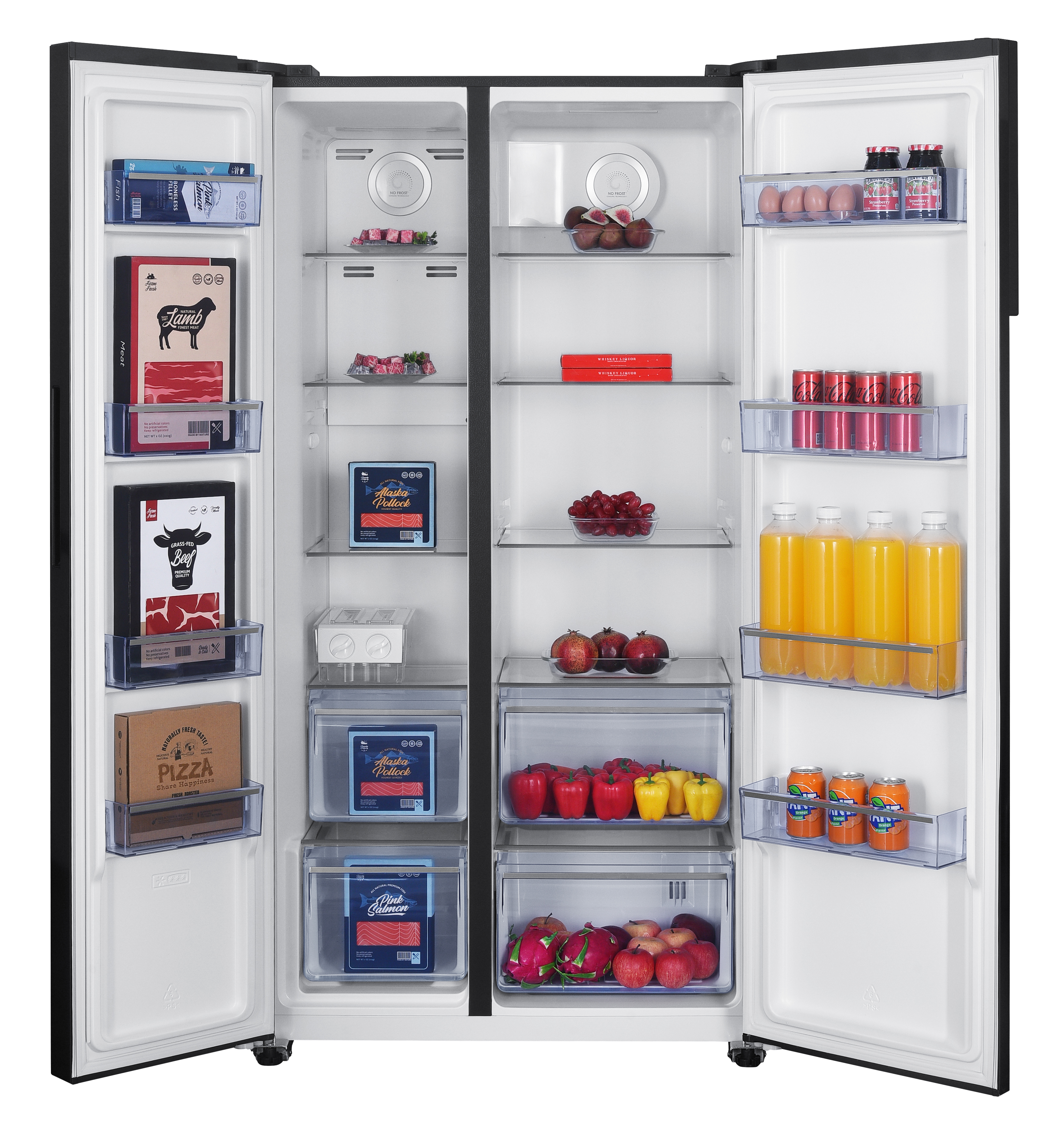 Kühlschrank - Schwarz - 347+185L - BONNSBS-630-040CB - Frilec