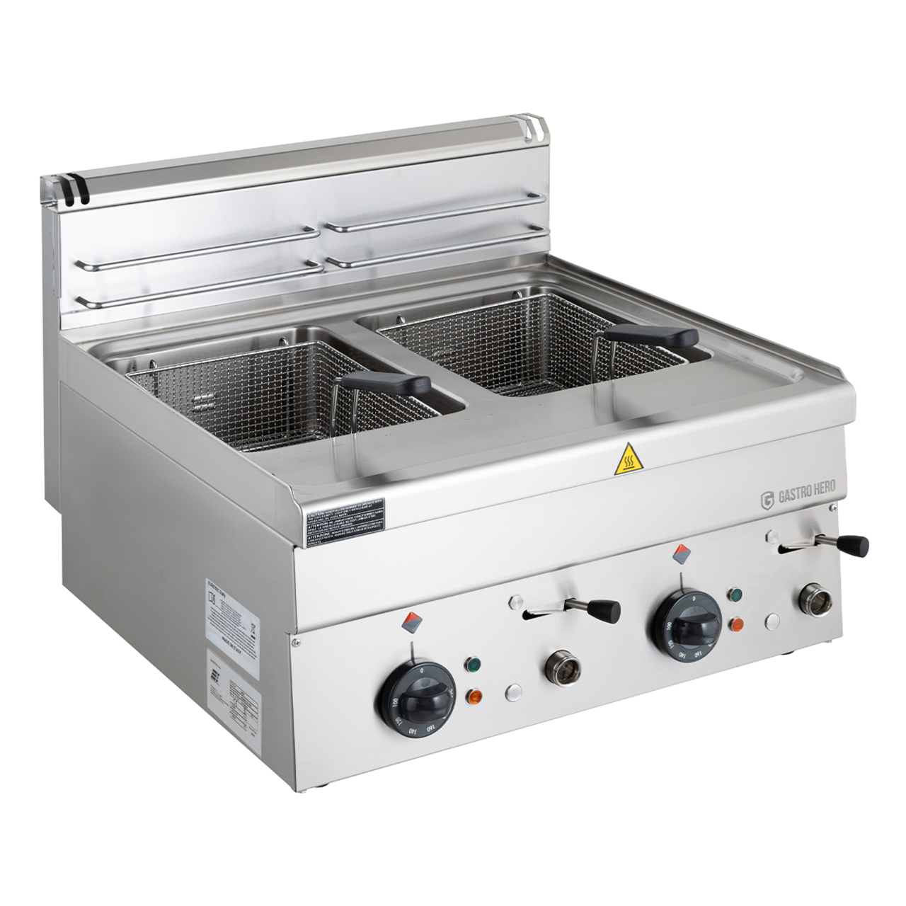 Elektrische friteuse Serie 600 - 60/60 - 8+8 Liter tafelmodel - 18 kW