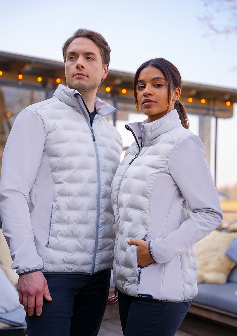Veste hybride pour hommes  Outdoor-Pro, en matière durable - Gris Clair - L