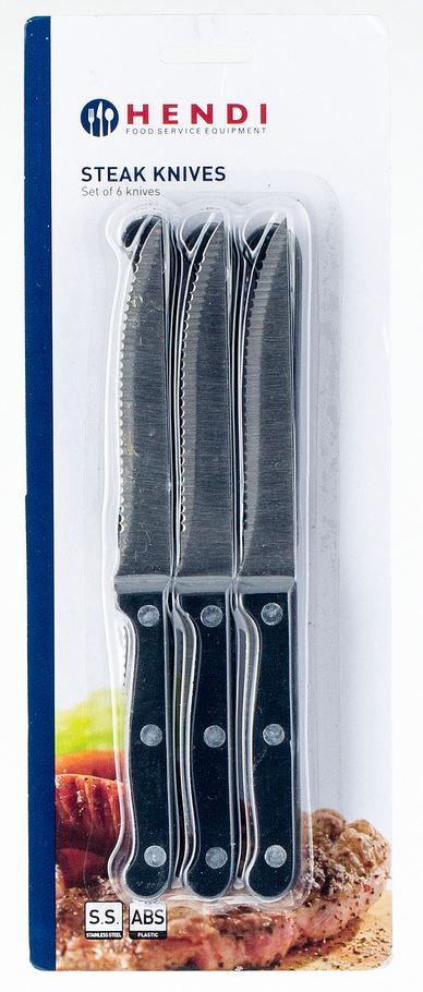 Steakmesser mit ABS Griff 215mm | 6 Stück