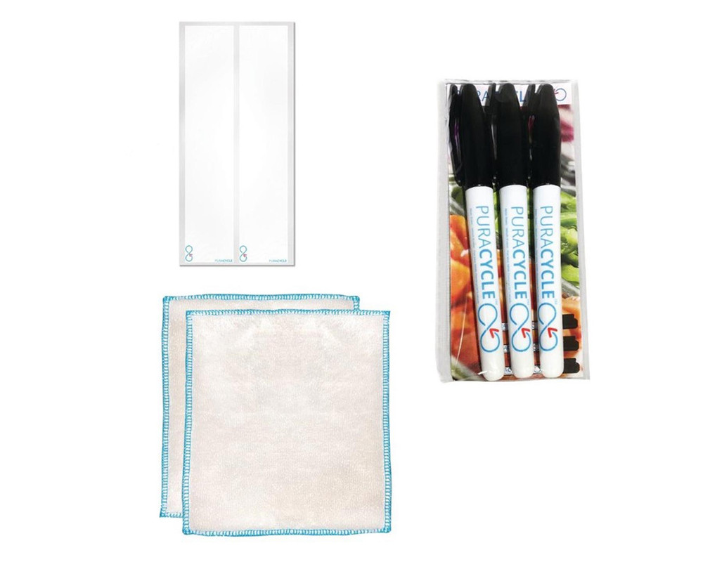 Puracycle set herbruikbare blanco flesetiketten